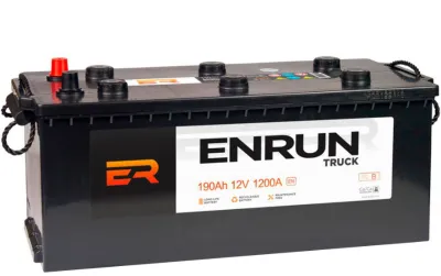  Аккумулятор  6 СТ- 190 ENRUN Распродажа (Прямая пол, болт)*
